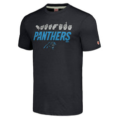 Carolina Panthers Homage Unisex The NFL ASL Collection by Love Sign American Sign Language T-Shirt - Charcoal - NFL