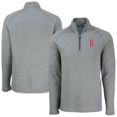 Boston Red Sox Cutter & Buck Peshastin Eco Fleece Recycled Raglan Quarter-Zip Top Discount