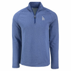 Los Angeles Dodgers Cutter & Buck Peshastin Eco Fleece Recycled Raglan Quarter-Zip Top Discount