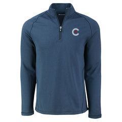 Chicago Cubs Cutter & Buck Peshastin Eco Fleece Recycled Raglan Quarter-Zip Top Discount