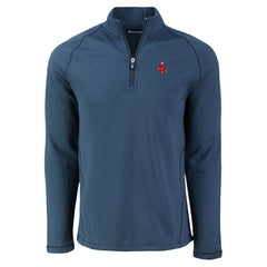 Boston Red Sox Cutter & Buck Peshastin Eco Fleece Recycled Raglan Quarter-Zip Top Outlet