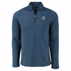 Milwaukee Brewers Cutter & Buck Peshastin Eco Fleece Recycled Raglan Quarter-Zip Top Sale