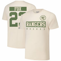 Adam Fox New York Rangers Levelwear 2024 NHL Military Appreciation Richmond Delta Player Name & Number T-Shirt - Khaki | NHL discount
