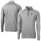 Atlanta Falcons Cutter & Buck Adapt Eco DryTec Raglan Quarter-Zip Jacket - Gray - NFL