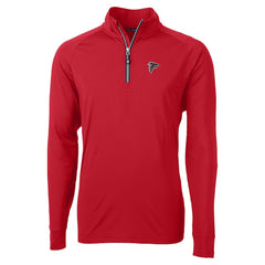 Atlanta Falcons Cutter & Buck Adapt Eco DryTec Raglan Quarter-Zip Jacket - Red - NFL