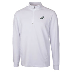 Philadelphia Eagles Cutter & Buck Traverse Stretch Quarter-Zip Top - White - NFL