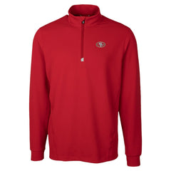 San Francisco 49ers Cutter & Buck Traverse Stretch Quarter-Zip Top - Red - NFL