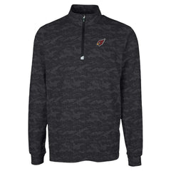 Arizona Cardinals Cutter & Buck Traverse Camo Print Stretch Quarter-Zip Top - Black - NFL