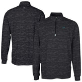 Carolina Panthers Cutter & Buck Traverse Camo Print Stretch Quarter-Zip Top - Black - NFL