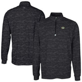 Green Bay Packers Cutter & Buck Traverse Camo Print Stretch Quarter-Zip Top - Black - NFL