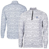 Indianapolis Colts Cutter & Buck Traverse Camo Print Stretch Quarter-Zip Top - Charcoal - NFL