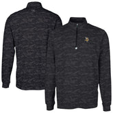 Minnesota Vikings Cutter & Buck Traverse Camo Print Stretch Quarter-Zip Top - Black - NFL