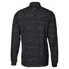 Minnesota Vikings Cutter & Buck Traverse Camo Print Stretch Quarter-Zip Top - Black - NFL