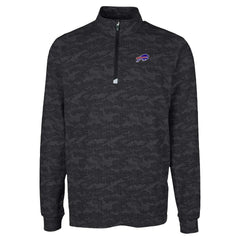 Buffalo Bills Cutter & Buck Traverse Camo Print Stretch Quarter-Zip Top - Black - NFL