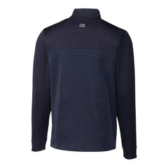 New York Giants Cutter & Buck Traverse Stripe Stretch DryTec Quarter-Zip Top - Navy - NFL