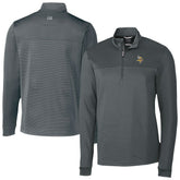 Minnesota Vikings Cutter & Buck Traverse Stripe Stretch DryTec Quarter-Zip Top - Gray - NFL