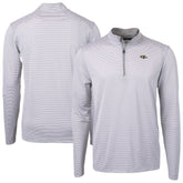 Baltimore Ravens Cutter & Buck Virtue Eco Pique Micro Stripe Quarter-Zip Jacket - Gray - NFL