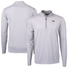 Baltimore Ravens Cutter & Buck Virtue Eco Pique Micro Stripe Quarter-Zip Jacket - Gray - NFL