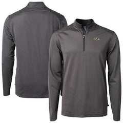 Baltimore Ravens Cutter & Buck Virtue Eco Pique Micro Stripe Quarter-Zip Jacket - Black - NFL