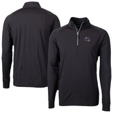 Minnesota Vikings Cutter & Buck Big & Tall Adapt Eco DryTec Raglan Quarter-Zip Jacket - Black - NFL
