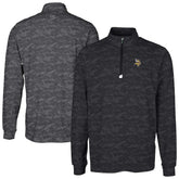 Minnesota Vikings Cutter & Buck Big & Tall Traverse Eco Camo Tri-Blend DryTec Quarter-Zip Jacket - Black - NFL
