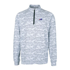 Buffalo Bills Cutter & Buck Big & Tall Traverse Eco Camo Tri-Blend DryTec Quarter-Zip Jacket - Charcoal - NFL