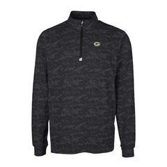 Green Bay Packers Cutter & Buck Big & Tall Traverse Eco Camo Tri-Blend DryTec Quarter-Zip Jacket - Black - NFL