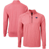 Washington Commanders Cutter & Buck Big & Tall Adapt Eco Raglan Quarter-Zip Jacket - Heather Burgundy - NFL