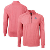 Buffalo Bills Cutter & Buck Big & Tall Adapt Eco Raglan Quarter-Zip Jacket - Heather Red - NFL