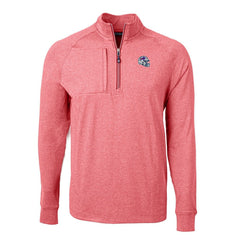 Buffalo Bills Cutter & Buck Big & Tall Adapt Eco Raglan Quarter-Zip Jacket - Heather Red - NFL