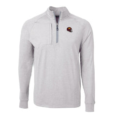 Washington Commanders Cutter & Buck Big & Tall Adapt Eco Raglan Quarter-Zip Jacket - Heather Gray - NFL