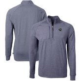 Denver Broncos Cutter & Buck Big & Tall Adapt Eco Raglan Quarter-Zip Jacket - Heather Navy - NFL
