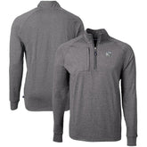 Indianapolis Colts Cutter & Buck Big & Tall Adapt Eco Raglan Quarter-Zip Jacket - Heather Black - NFL
