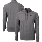 Jacksonville Jaguars Cutter & Buck Big & Tall Adapt Eco Raglan Quarter-Zip Jacket - Heather Black - NFL
