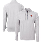 Chicago Bears Cutter & Buck Big & Tall Adapt Eco Raglan Quarter-Zip Jacket - Heather Gray - NFL