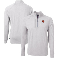 Chicago Bears Cutter & Buck Big & Tall Adapt Eco Raglan Quarter-Zip Jacket - Heather Gray - NFL