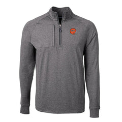 Cincinnati Bengals Cutter & Buck Big & Tall Adapt Eco Raglan Quarter-Zip Jacket - Heather Black - NFL