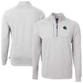 Philadelphia Eagles Cutter & Buck Big & Tall Adapt Eco Raglan Quarter-Zip Jacket - Heather Gray - NFL