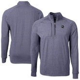 Seattle Seahawks Cutter & Buck Big & Tall Adapt Eco Raglan Quarter-Zip Jacket - Heather Navy - NFL