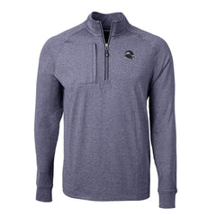Seattle Seahawks Cutter & Buck Big & Tall Adapt Eco Raglan Quarter-Zip Jacket - Heather Navy - NFL
