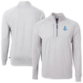 Detroit Lions Cutter & Buck Big & Tall Adapt Eco Raglan Quarter-Zip Jacket - Heather Gray - NFL