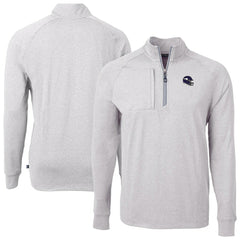 Minnesota Vikings Cutter & Buck Big & Tall Adapt Eco Raglan Quarter-Zip Jacket - Heather Gray - NFL