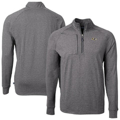 Baltimore Ravens Cutter & Buck Big & Tall Adapt Eco Raglan Quarter-Zip Jacket - Heather Black - NFL