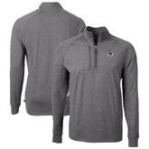 Las Vegas Raiders Cutter & Buck Big & Tall Adapt Eco Raglan Quarter-Zip Jacket - Heather Black - NFL