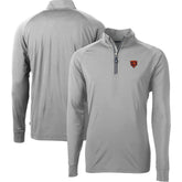 Chicago Bears Cutter & Buck Big & Tall Adapt Eco DryTec Raglan Quarter-Zip Jacket - Gray - NFL