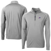 Buffalo Bills Cutter & Buck Big & Tall Adapt Eco DryTec Raglan Quarter-Zip Jacket - Gray - NFL