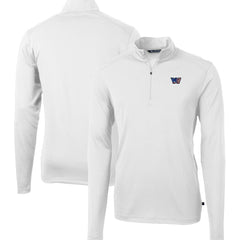 Washington Commanders Cutter & Buck Big & Tall Americana Virtue Eco Pique Quarter-Zip Jacket - White - NFL