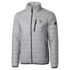 Minnesota Vikings Cutter & Buck Big & Tall Rainier PrimaLoft Eco Insulated Full-Zip Hoodie Puffer Jacket - Gray - NFL