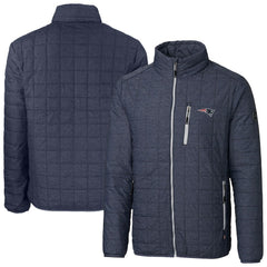 New England Patriots Cutter & Buck Big & Tall Rainier PrimaLoft Eco Insulated Full-Zip Hoodie Puffer Jacket - Navy - NFL