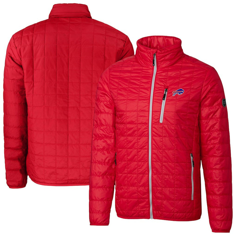 Buffalo Bills Cutter & Buck Big & Tall Rainier PrimaLoft Eco Insulated Full-Zip Hoodie Puffer Jacket - Red - NFL